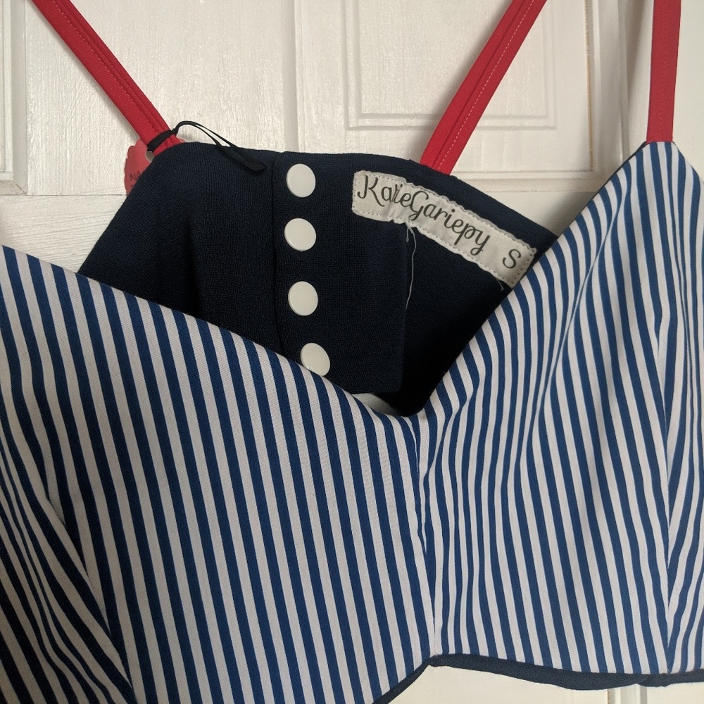 ✨1/kind NEW Nautical Cotton Bralette✨ - Picture 5 of 6